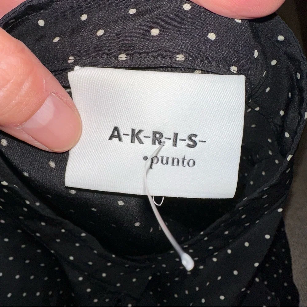 AKRIS punto Silk Polka Dot Sleeveless Dress size 12 - Picture 10 of 13
